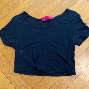 Black crop top